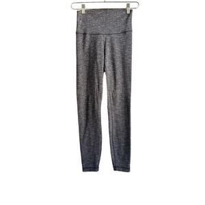 Lululemon Wunder Under High Rise Leggings‎ Women's 2 Heathered Black Activewear